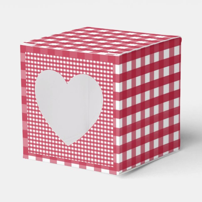 Red and White Gingham Presentaskar (Framsidan Sidan)