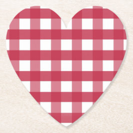 Red and White Gingham Trivet Underlägg Papper