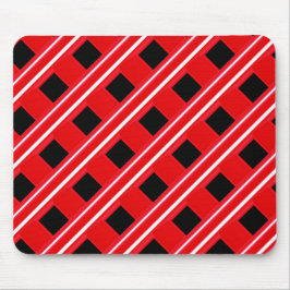 Red and White Grating Mönster Musmatta