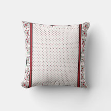 Red and White Heart Pillow