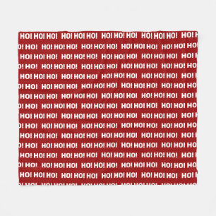 Red and White Ho Ho Ho Helgdag jul Fleecefilt