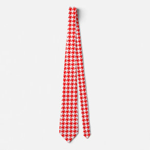 Red and White Houndstooth Check Slips