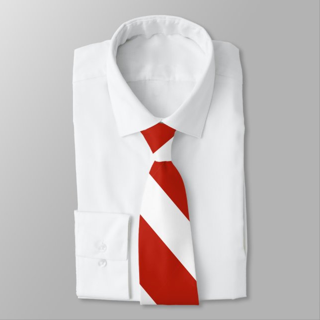 Red and White III Universiteten Rand Tie Slips (Bunden)
