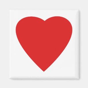 Red and White Kärlek Heart Design. Magnet