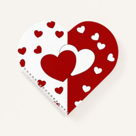 Red and White Kärlek Hearts Heart-Shaped