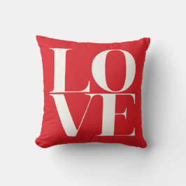 Red and White KÄRLEK Valentine Day Pillow Kudde