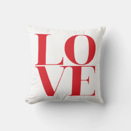 Red and White KÄRLEK Valentine Day Pillow Kudde