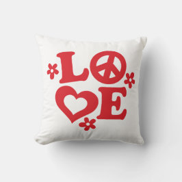 Red and White KÄRLEK Valentine Day Pillow Kudde