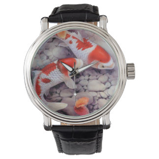 Red and White Koi Fish Pond Armbandsur