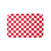Red and White Kroan Checkered Geometric Mönster