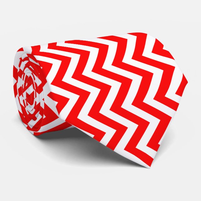 Red and White Large Storlek Lodrät Chevron Slips (Rullad)