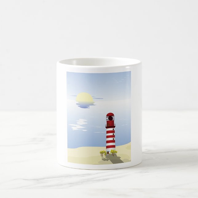 Red and White Lighthouse Mugg (Skapare uppladdad)