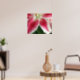 Red and White Lily Poster (Living Room 3)