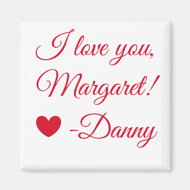 Red and White Love Magnet (Framsidan)