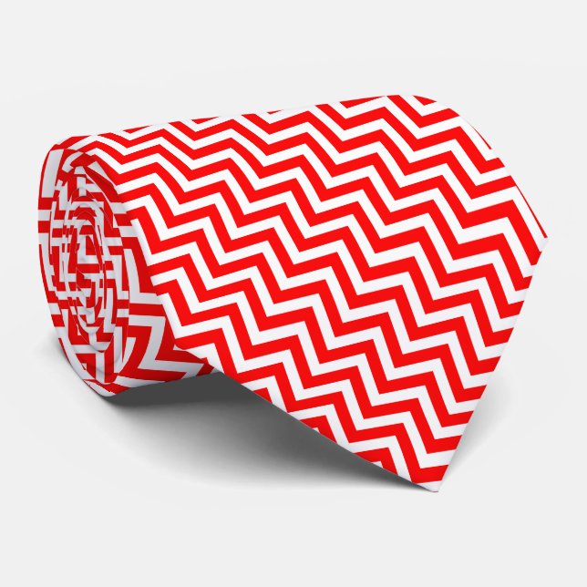 Red and White Medium Storlek Diagonal Chevron Slips (Rullad)