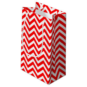 Red and White Medium Storlek Vågrät Chevron