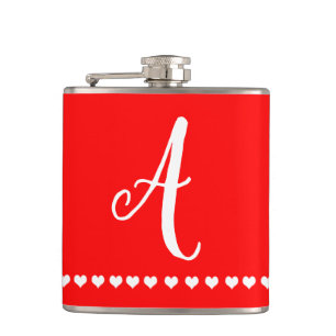 Red and White Monogram Initial Fickplunta