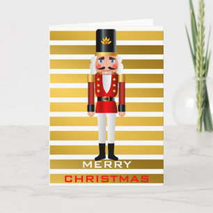 Red and White Nutcracker Helgkort