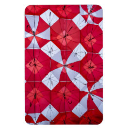 Red and White Open Umbrellas Magnet