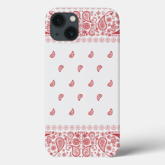 Red and White Paisley Design