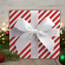 Red and White Peppermint Candy cane Stripe