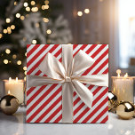 Red and White Peppermint Candy cane Stripe Presentpapper<br><div class="desc">Röd och vit pepparmynta (stripe) / candy cane (stripe) (papper)</div>