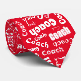 Red and White Personlig Coach Gift Namn Art Slips