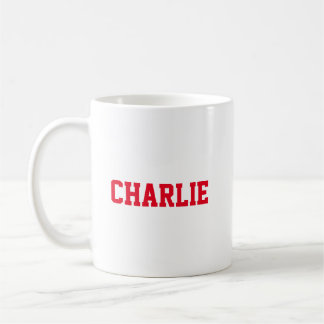 Red and White Personlig Coffee Mugg