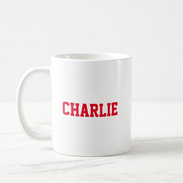 Red and White Personlig Coffee Mugg (Vänster)