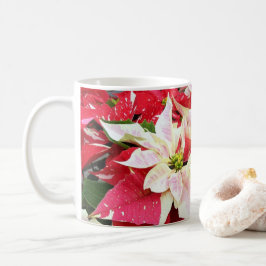Red and White Poinsettia Helgdag Kaffemugg
