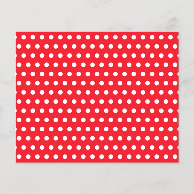 Red and White Polka Dot Mönster. Fläckigt. (Framsida)