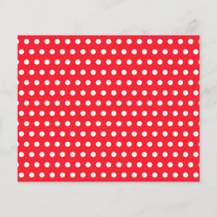 Red and White Polka Dot Mönster. Fläckigt.