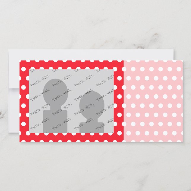 Red and White Polka Dot Mönster. Fläckigt. (Framsida)