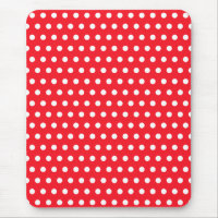 Red and White Polka Dot Mönster. Fläckigt.