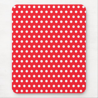 Red and White Polka Dot Mönster. Fläckigt. Musmatta