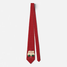 Red and White Polka Dot Santa Monogrammed