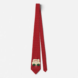 Red and White Polka Dot Santa Monogrammed Slips