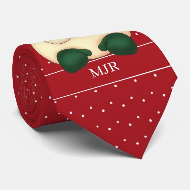 Red and White Polka Dot Santa Monogrammed Slips (Rullad)