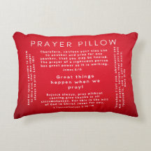 Red and White Prayer Pillow