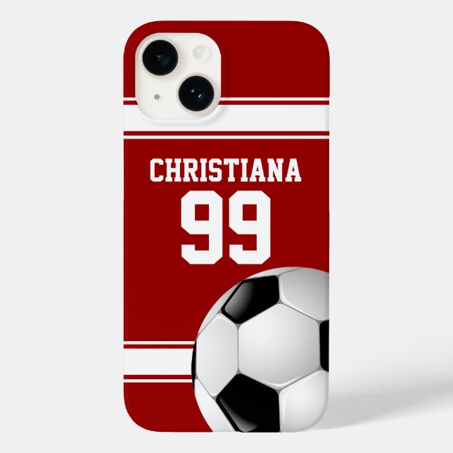 Red and White Rand Jersey Soccer Ball (Baksida)