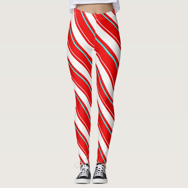 Red and White Regimental Rand Leggings (Framsida)