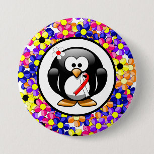 Red and White Ribbon Penguin Knapp