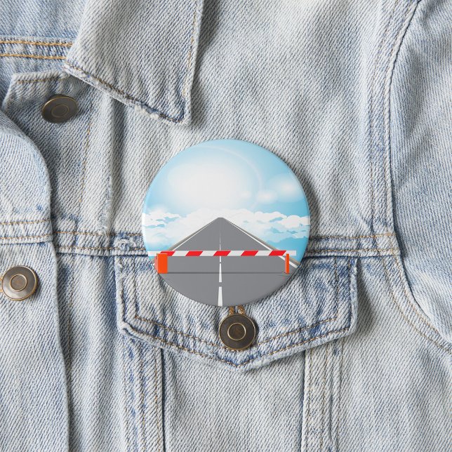 Red and White Road Barrier blockerad åtkomst Knapp (Skapare uppladdad)