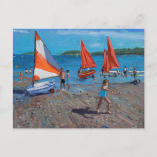 Red and White Sails Abersoch Vykort