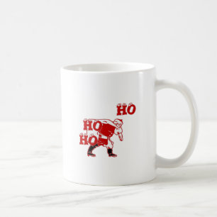 Red and White Santa Walking Ho Ho Art Print Kaffemugg