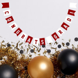 Red and White School Färg Studenten Vimplar