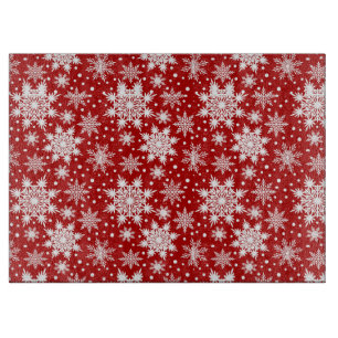 Red and White Snowflake Classic Mönster Design
