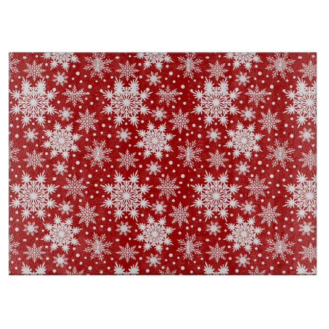 Red and White Snowflake Classic Mönster Design (Framsidan)