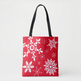 Red and White Snowflake Tygkasse