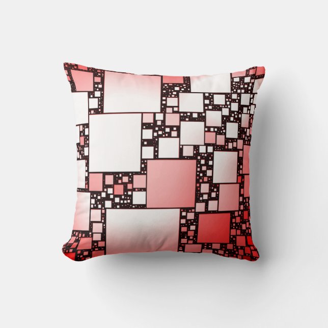 Red and White Square Dancing Cushion Kudde (Framsida)